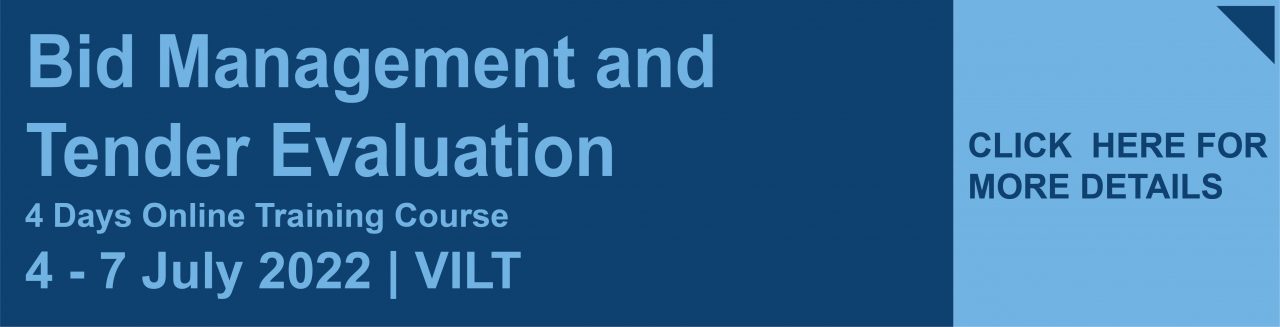 Bid Management and Tender Evaluation VILT 4-7 July 2022