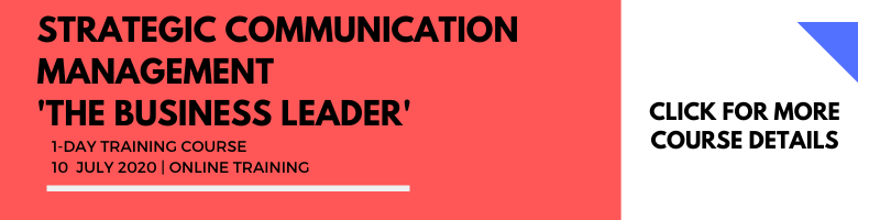 Strategic Communication Management - The Business Leader 10 Jul 2020 Online