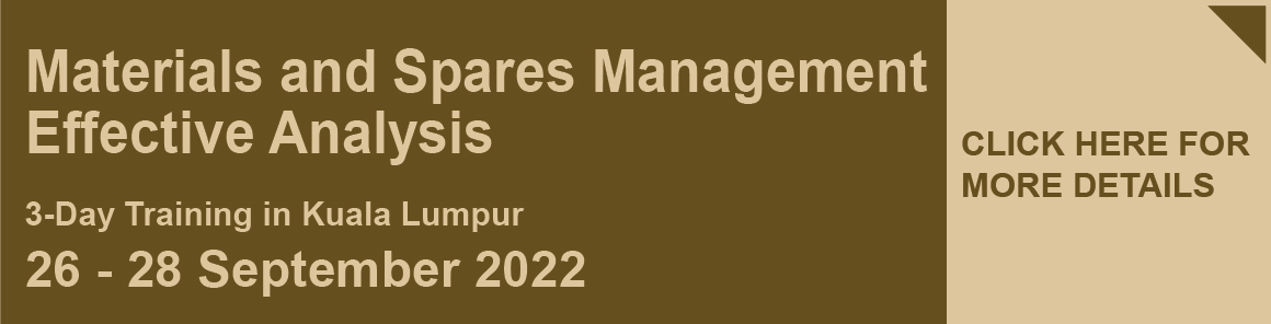 Materials and Spares Management 26-28 Sept 2022 KL.